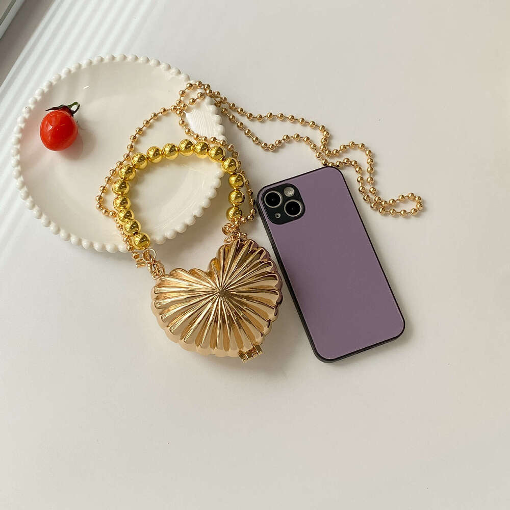 Dinner Bag Summer New Handheld Mini Metal Box Fashionable Evening Love Chain One Shoulder Crossbody Women S Bag KQ