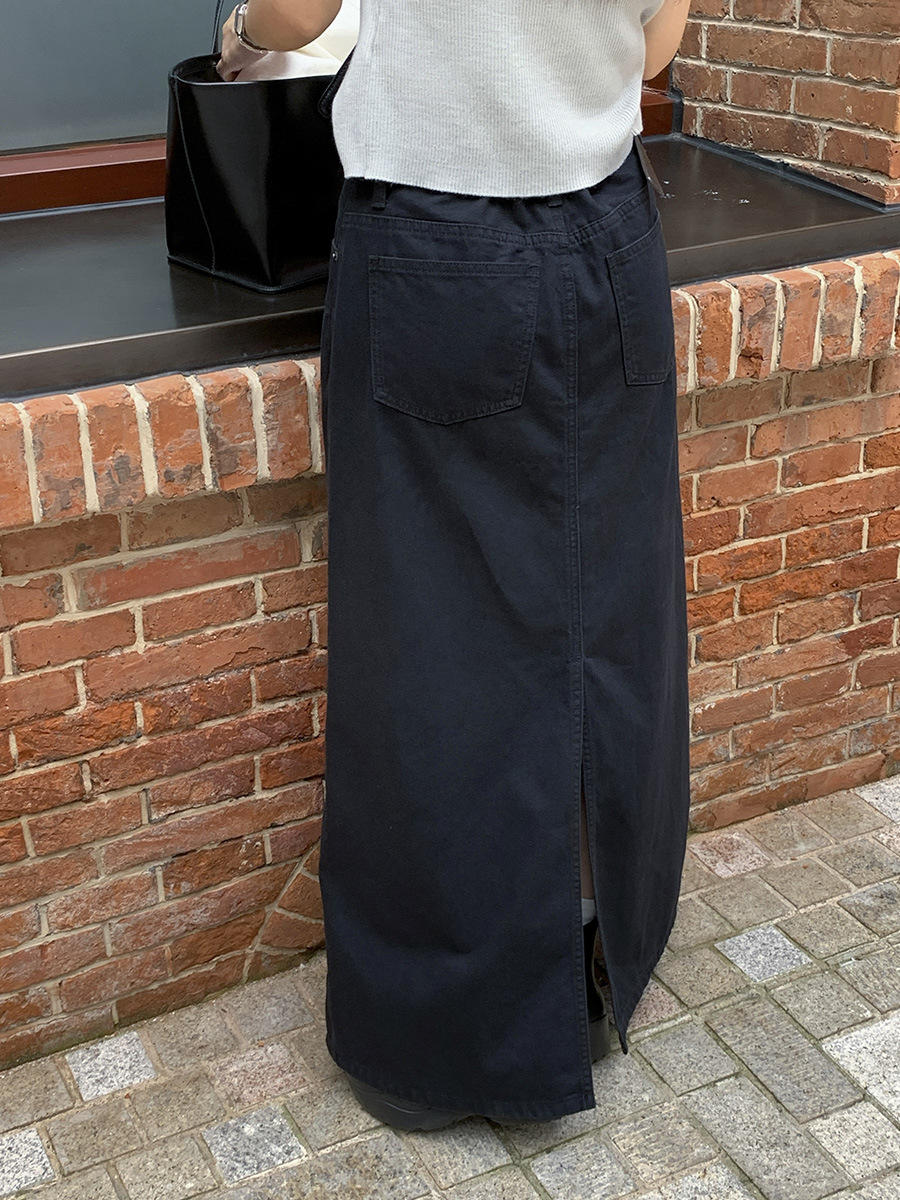 LL5145 Autumn new denim skirt for women Korean style distressed A-line mid-length skirt