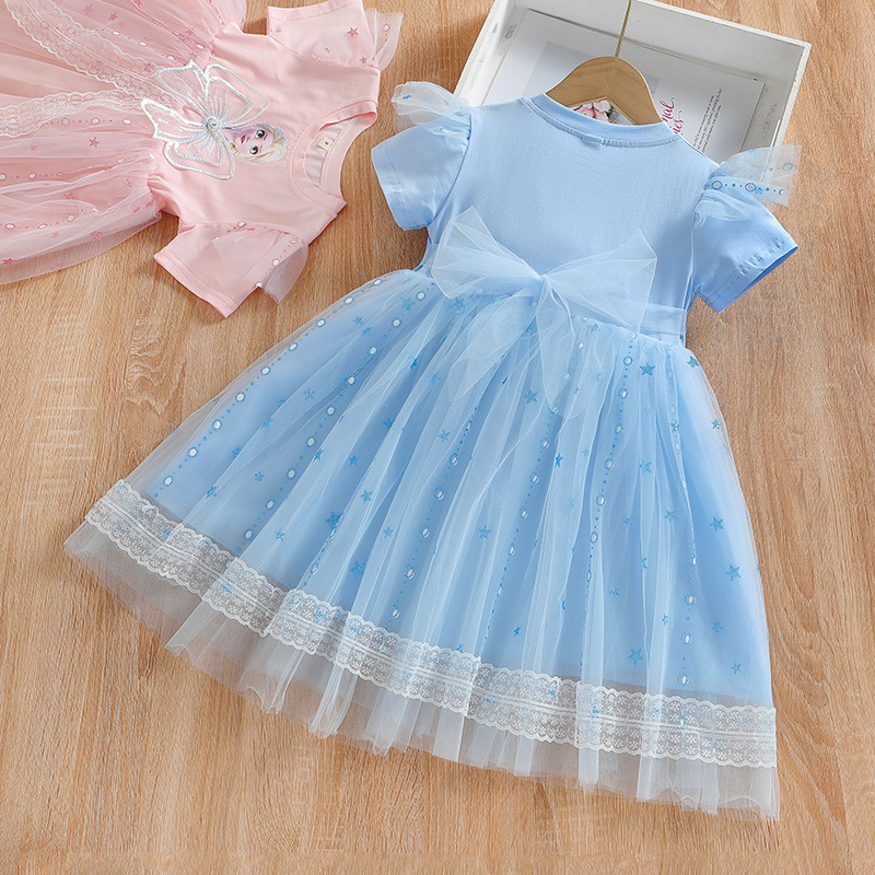 DISNEY Elsa princess dress toddler designer clothes Girls' dress summer outfit baby girl children's summer dress