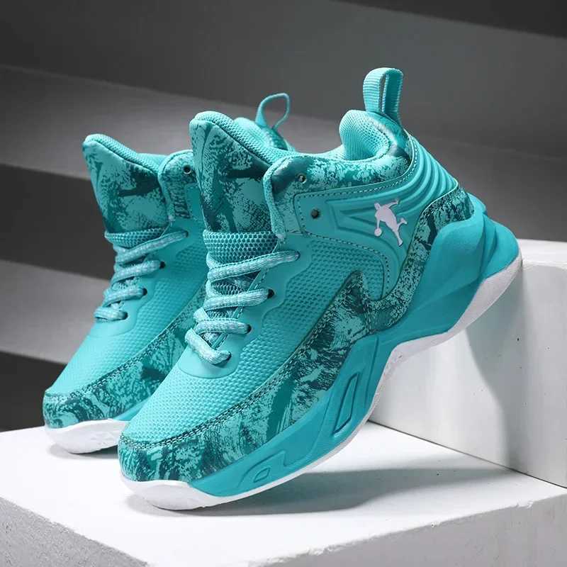 2024 New Boys Brand Basketball Shoes for Kids Sneakers Thick Sole Non-slip Children Sports Shoes Child Boy Basket Trainer ShoesXJ250505