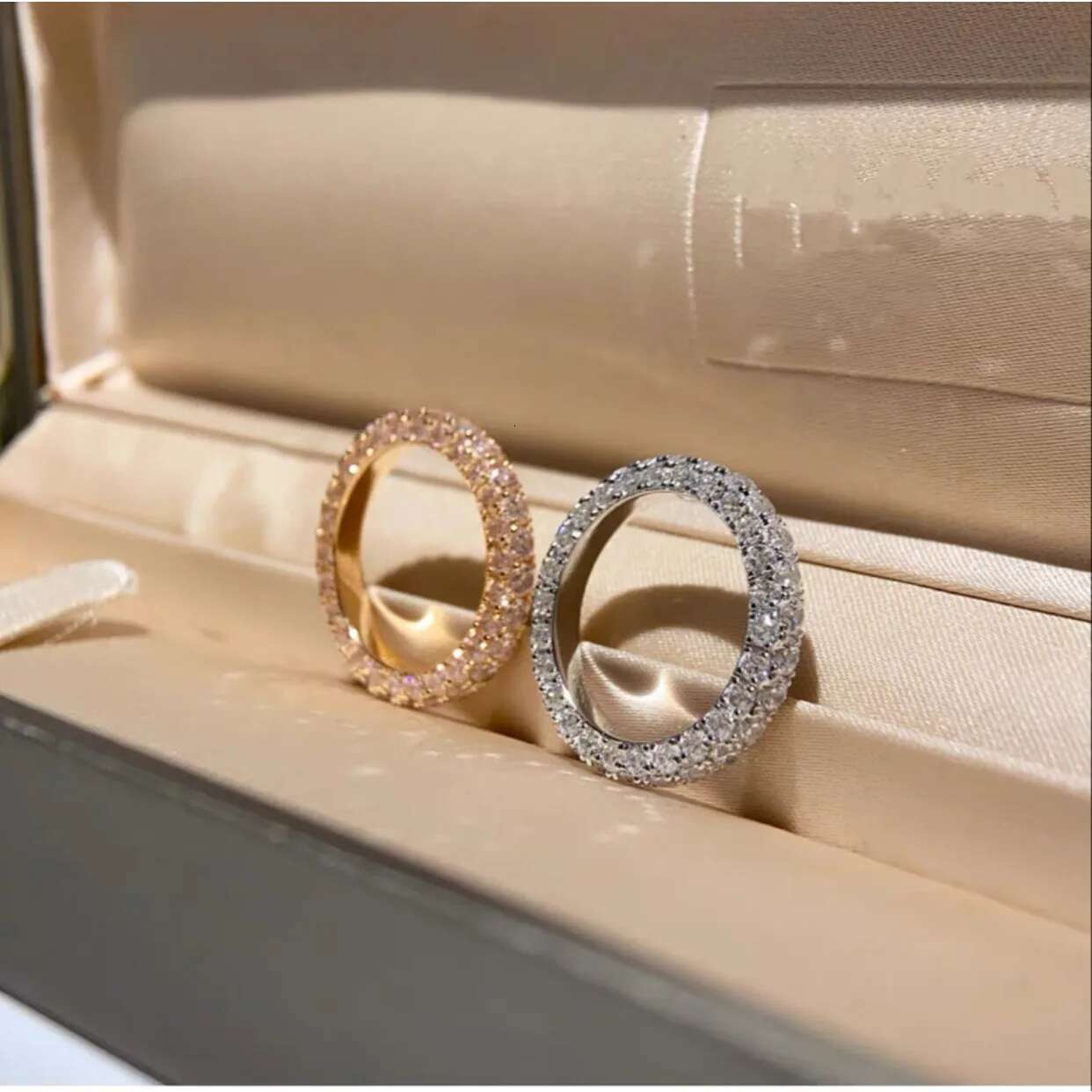 Romantic Lovers Lab Diamond Ring 925 Sterling Silver Party Wedding Band Rings for Women Men Promise Engagement Jewelry Gift