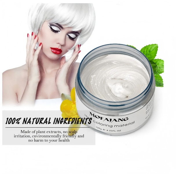 8 colors Mofajang Hair Wax Coloring 120g hair styling Mofajang Pomade Strong style restoring Pomade wax big skeleton slicked Hair Cream