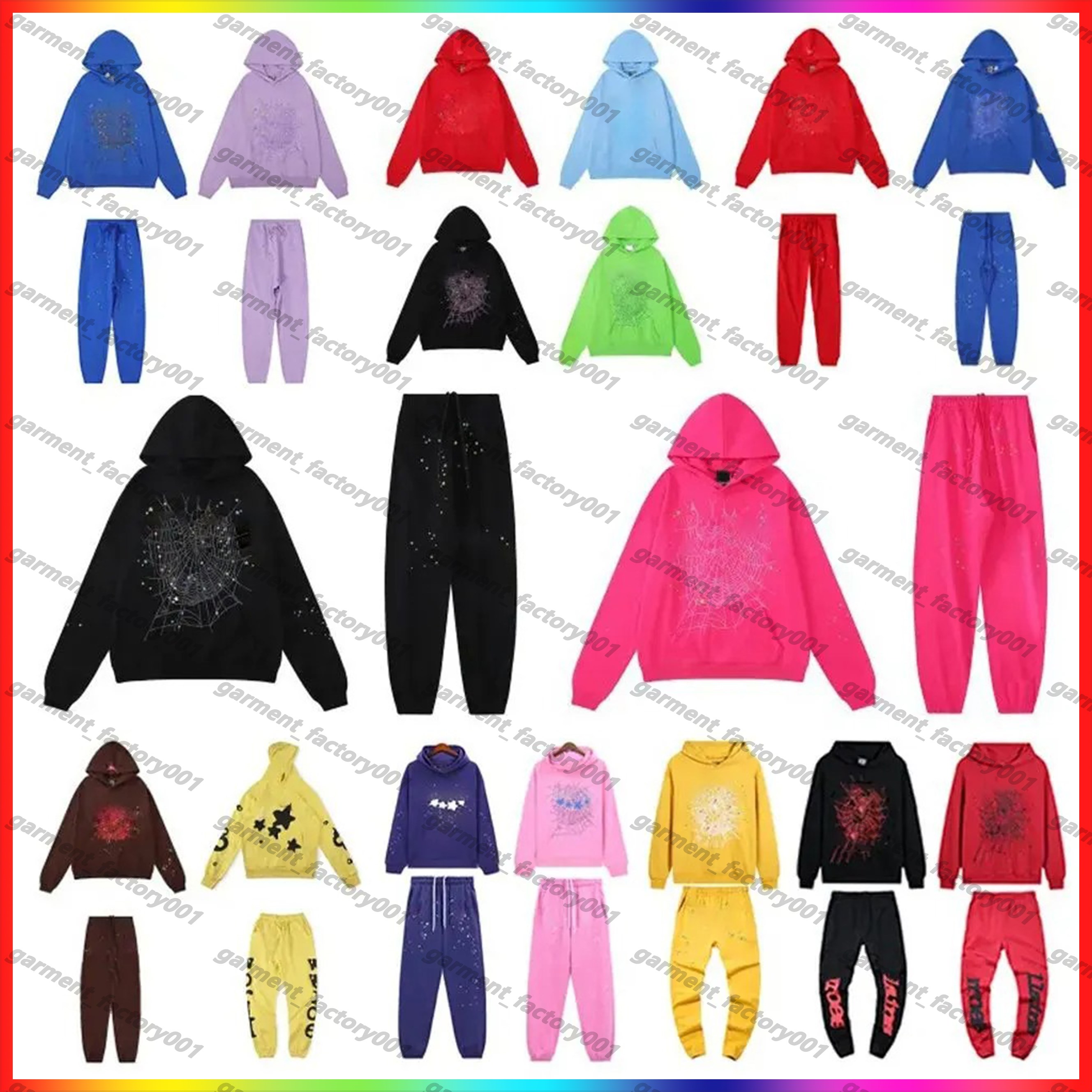 5A 2025 hoodie designer Mens Web Hoodie for men 25ss Sweatshirts Hoody Women polo grid five pink Hoodies Tracksuit suit spider suit Trouser