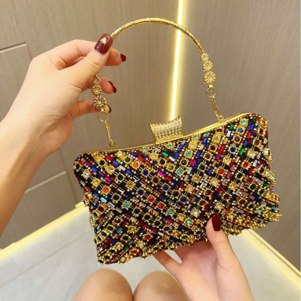 Dinner Bag New Water Handheld Wedding Birthday Banquet Evening Dress Bag Diamond Inlaid Diagonal Straddle Banquet Bag KQ