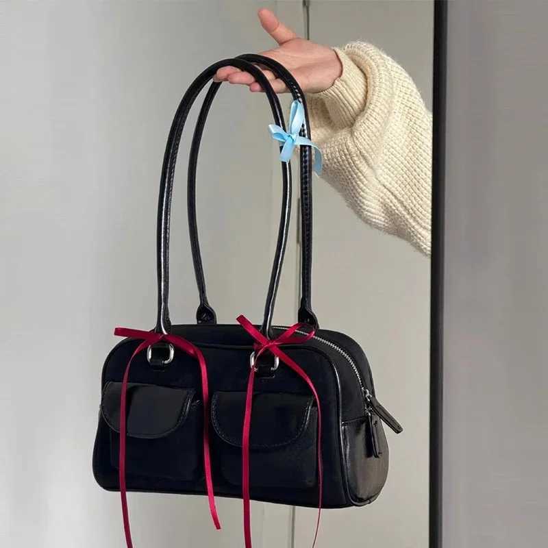 Small PU Leather Double Pockets Design Shoulder Bags for Women 2025 Female Underarm Bag Lady Handbags and Purses Large CapacityXJ250508