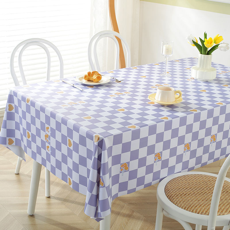 XX0397PVC tablecloth ins style waterproof, oil-proof, scalding-proof, washable tablecloth, small fresh student dormitory desk cloth, coffee table clot