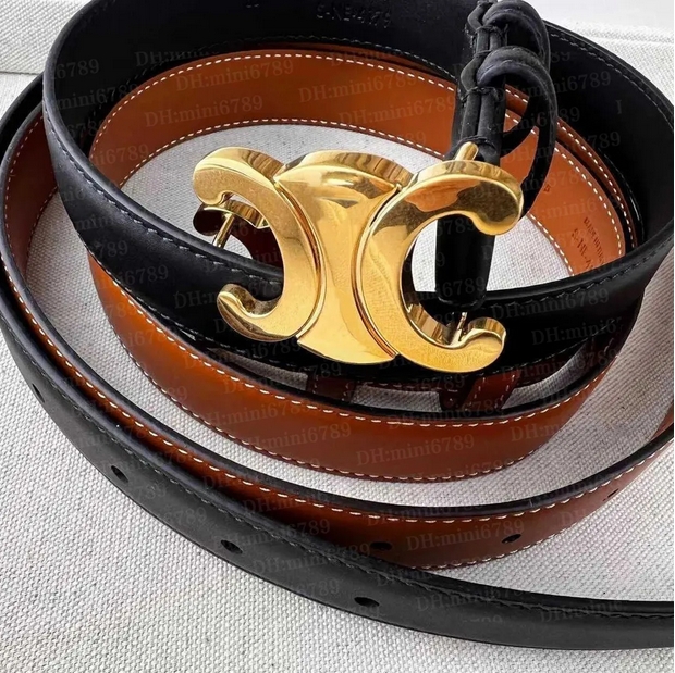 Luxury genuine belt High Quality Designer Cowskin Leather Black Brown Bronze White Red Belt Womens Arc de Triomphes Classic ceinture Casual Belts Width 2.5cm with box