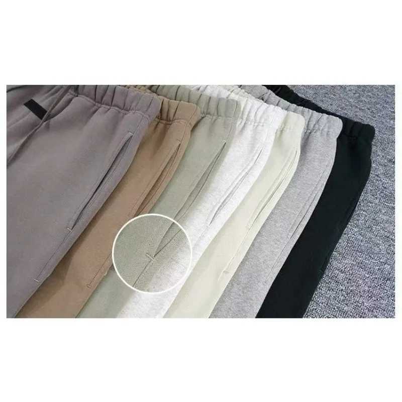 Season 8 Classic Brand Mens Straight Pants Luxury Design Double Row Plush Letter Straight Pants Street Couple Cotton Pants W250505
