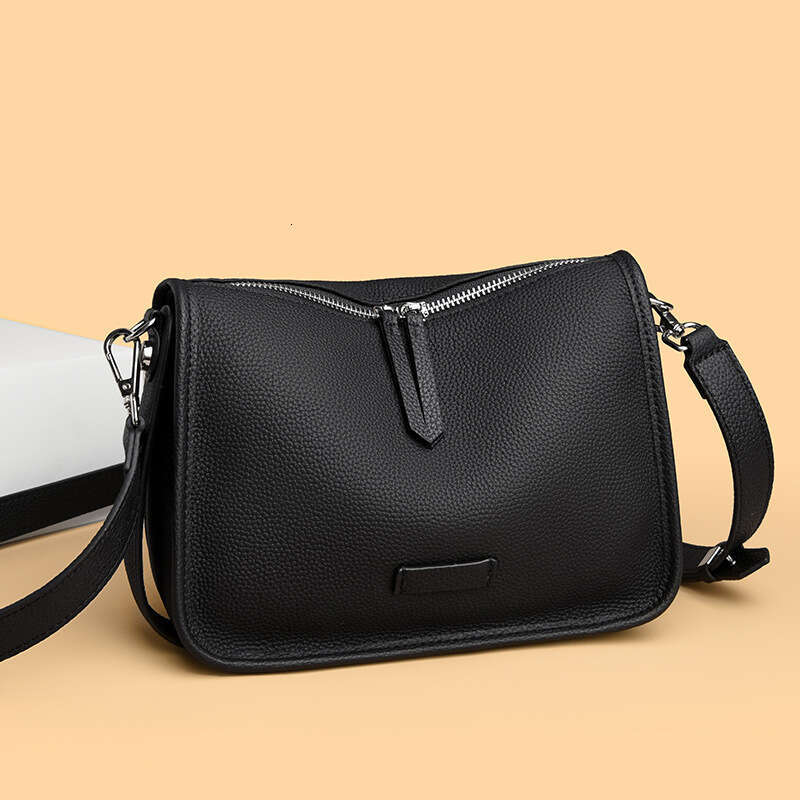 Top Layer Cowhide Shoulder New Genuine Leather Women S Premium Sense Crossbody Bag Versatile Commuting Handbag