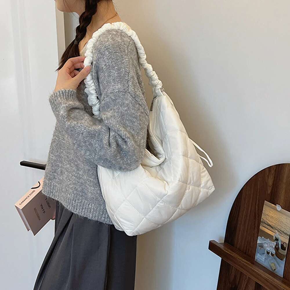 ddmy Cross New Quilted Body for Women Handbags Large Puffer Tote Shoulder Bag Cotton Padded Pleated Puffy Shopping Women's Bags 's