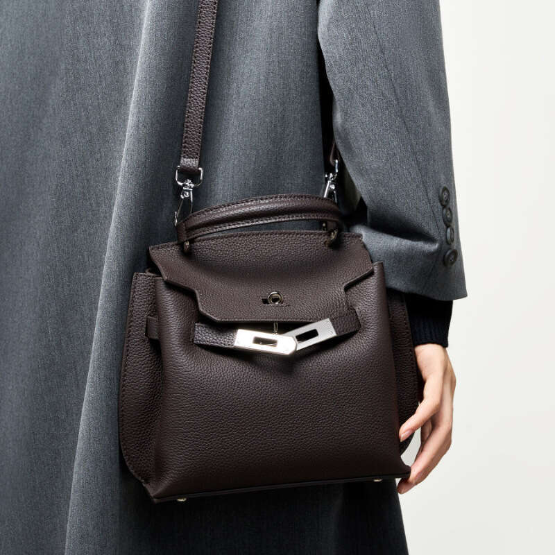 Kaili 2025 New Women's Fashionable And Versatile Top Layer Cowhide Bag, Single Shoulder Crossbody Leather Bag