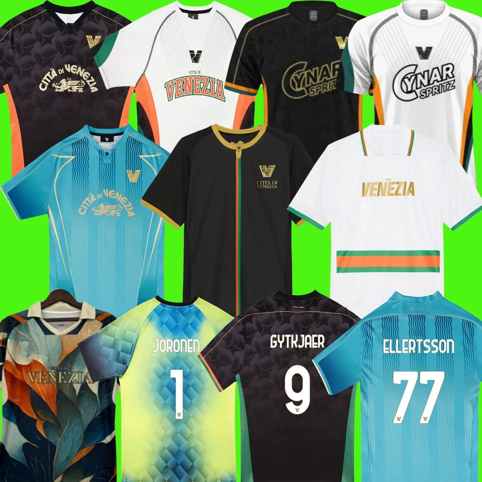 24 25 Venezia FC Soccer Jerseys golden ARAMU FORTE Venice 2024 2025 BUSIO Football Shirts home away 3rd Adukt Kids Kit Uniforms beautiful jersey