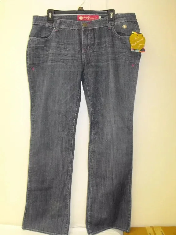 American Apple Jeans Y2K Womens Clothing Harajuku Gothic Hip Hop Letter Pocket ed High Waist Ultra Thin Suitable for Mens Wear 250428