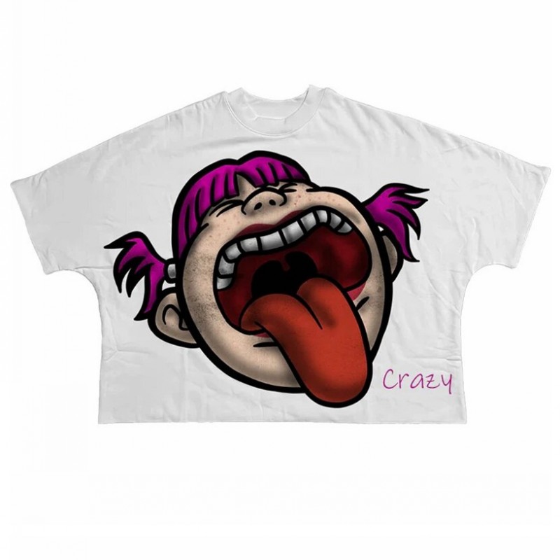 Men's T Shirts Y2K Harajuku Shirt Woman Tees Hip Hop Gothic Graphic Print Oversized Cotton Tshirt Punk Short Sleeved Streetwear Casual Tops