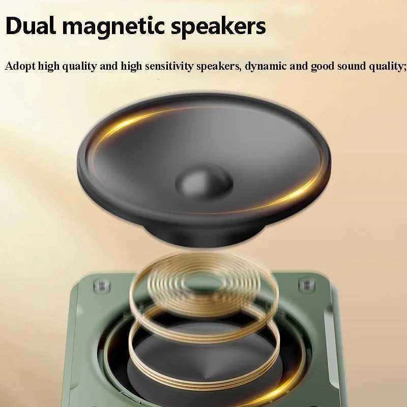 Mini digital FM radio high-definition display 76-108mhz wireless Bluetooth 5.3 speaker portable voice amplifier with TF card USB slot X2505051