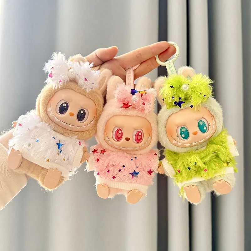 15cm/17cm Labubu I II Idol Dolls Sitting Par Accessories DIY Kid Gift Korea K Exo Clothing Plush DollS Clothes Free shipping