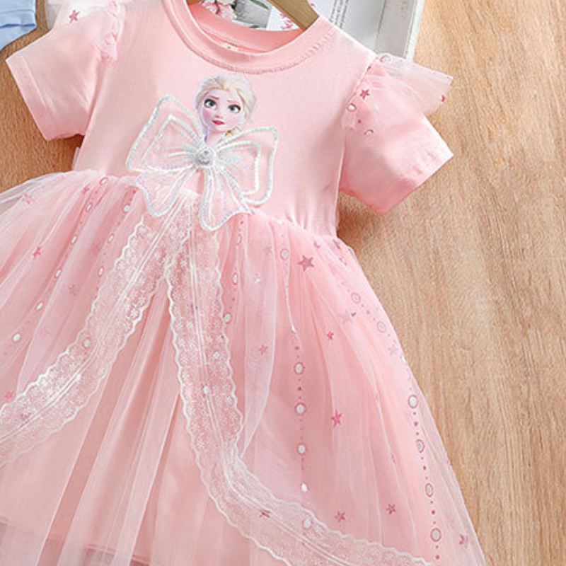 DISNEY Elsa princess dress toddler designer clothes Girls' dress summer outfit baby girl children's summer dress