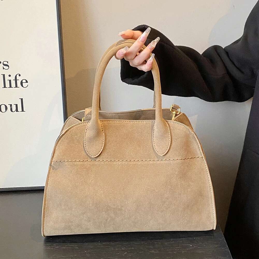 2023 Margaux 15 Suede Handbags Large Capacity Senior The Tote Ladies High Quality Retro Crossbody Designer Bags