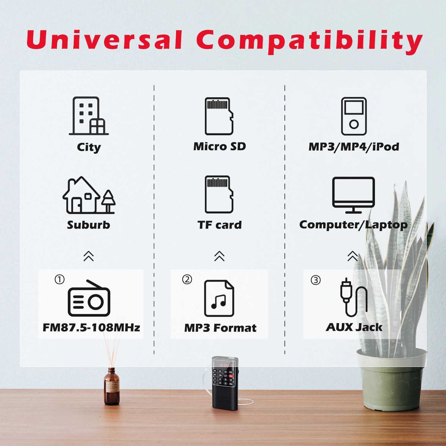 New Mini Portable Pocket FM Radio Handheld MP3 Walkman Radios with Recorder Rechargeable Battery For Walkman Go Hiking X250505