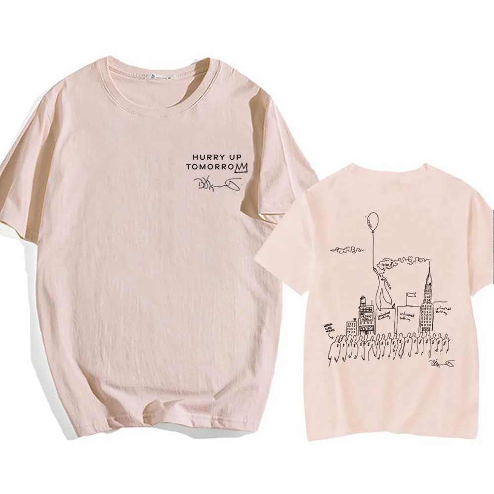 Hurry up for the weekend tomorrows T-shirt cotton short sleeved unisex T-shirt Camisetas mens/womens hip-hop style printed T-shirt W250505