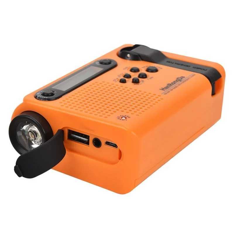 HRD-900 Portable Solar Charging Full Band Radio for Camping Hiking FM AM Radio Flashlight Power Bank Radiogram Radio Solar X250505