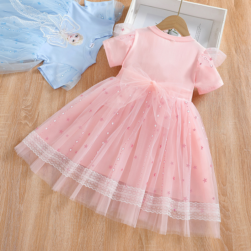 DISNEY Elsa princess dress toddler designer clothes Girls' dress summer outfit baby girl children's summer dress