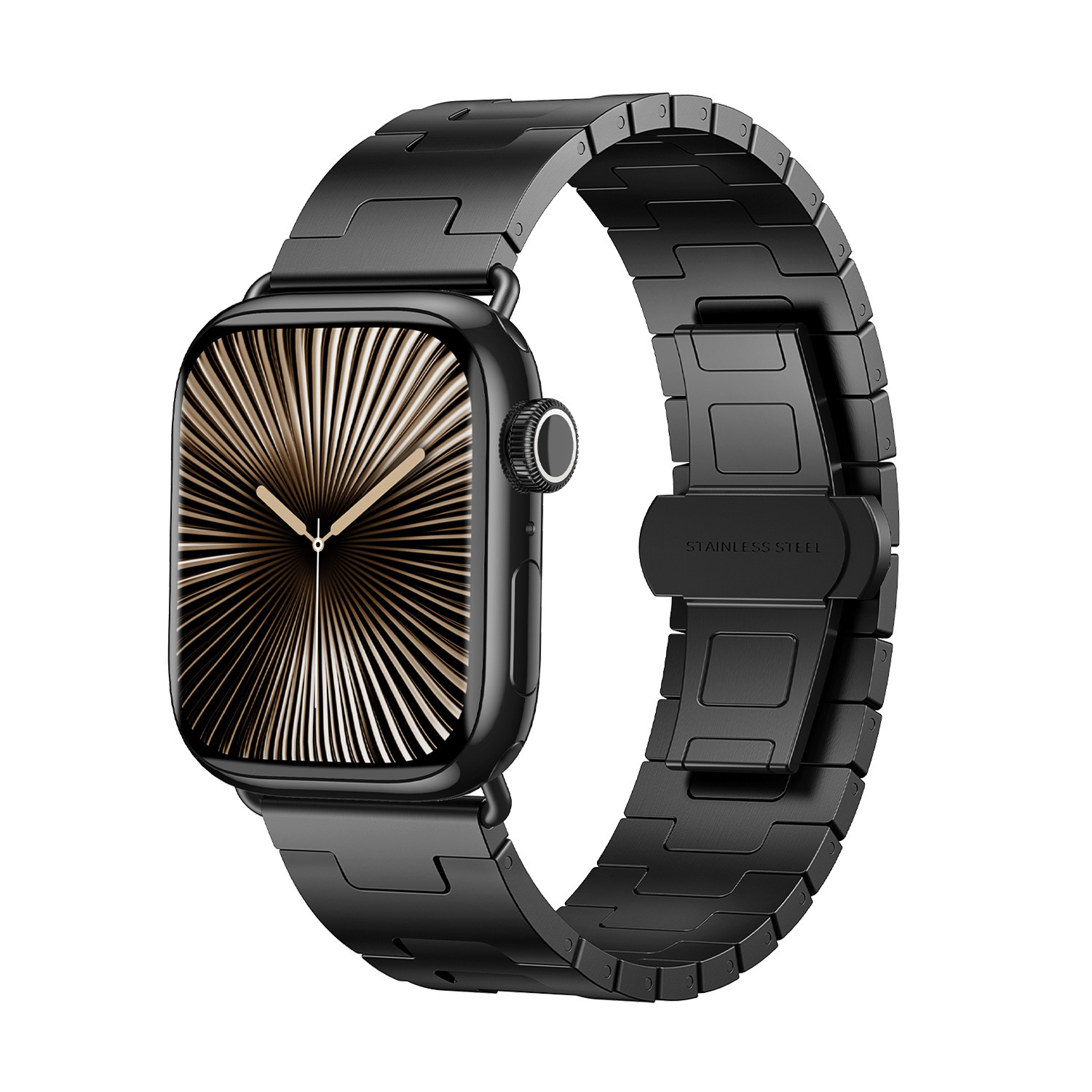Suitable for Apple Watch strap iwatch 10th generation super stainless steel titanium H-shaped butterfly buckle new style free shipping