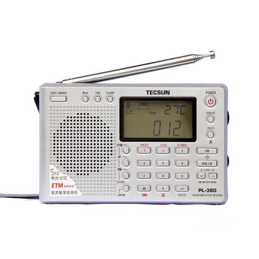 Tecsun PL-380 PL380 DSP Professional Radio FM/LW/SW/MW Digital Portable Full Band Stereo High Quality Receiver X250505