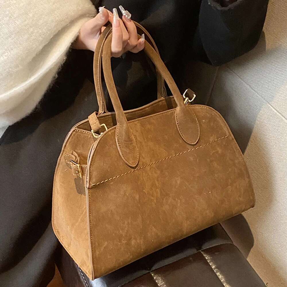 2023 Margaux 15 Suede Handbags Large Capacity Senior The Tote Ladies High Quality Retro Crossbody Designer Bags