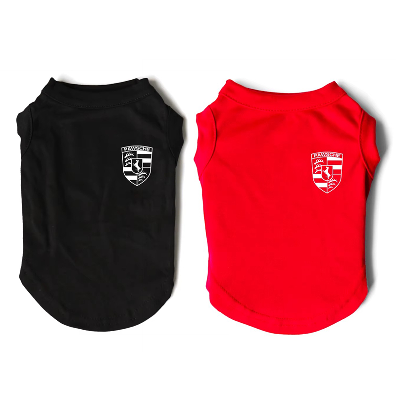 Dog Shirt Vest Clothes for Small Dogs Boy Girl Summer Imitating Design Classic Logo Puppy T-Shirts Soft Cool Breathable Dog Sweatshirt Pet Apparel Black XXL A287