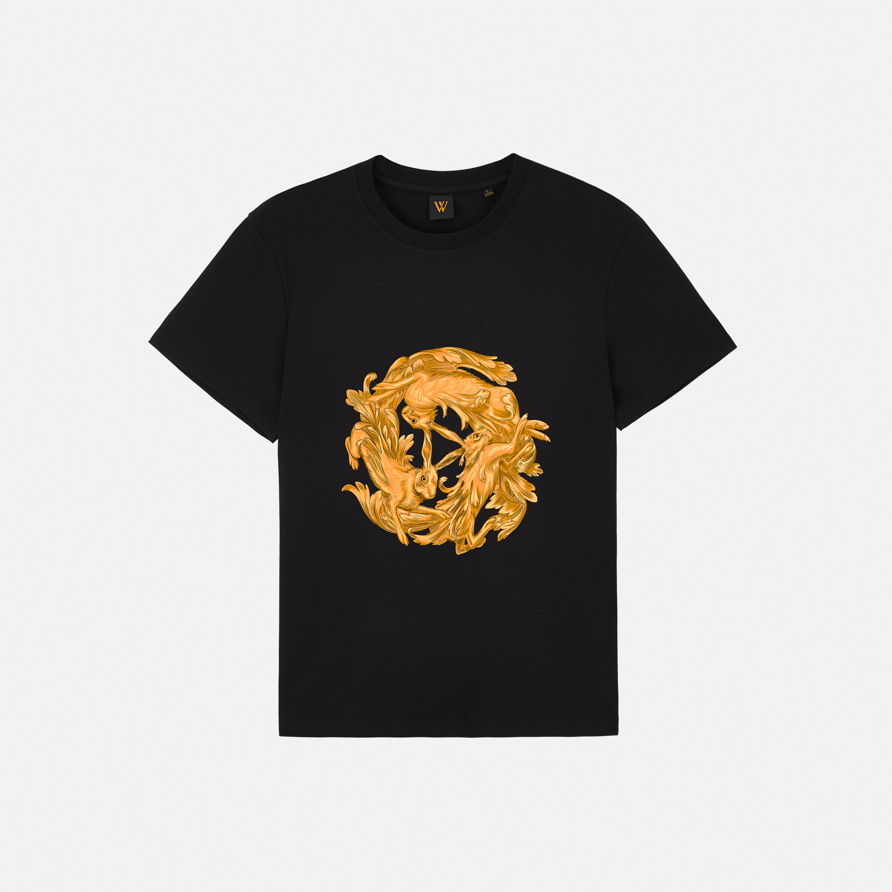 Designed-style fashionable urban trendy printed T-shirt, unisex short sleeves