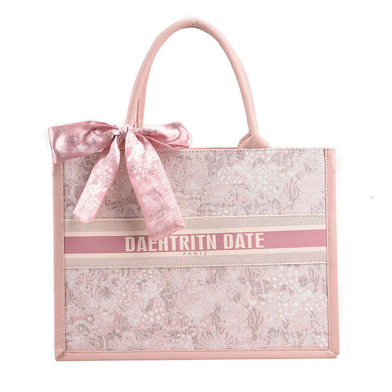 Large capacity embroidered tote for women, high-end texture, niche commuting handbag, single shoulder crossbody bag, leisure bag