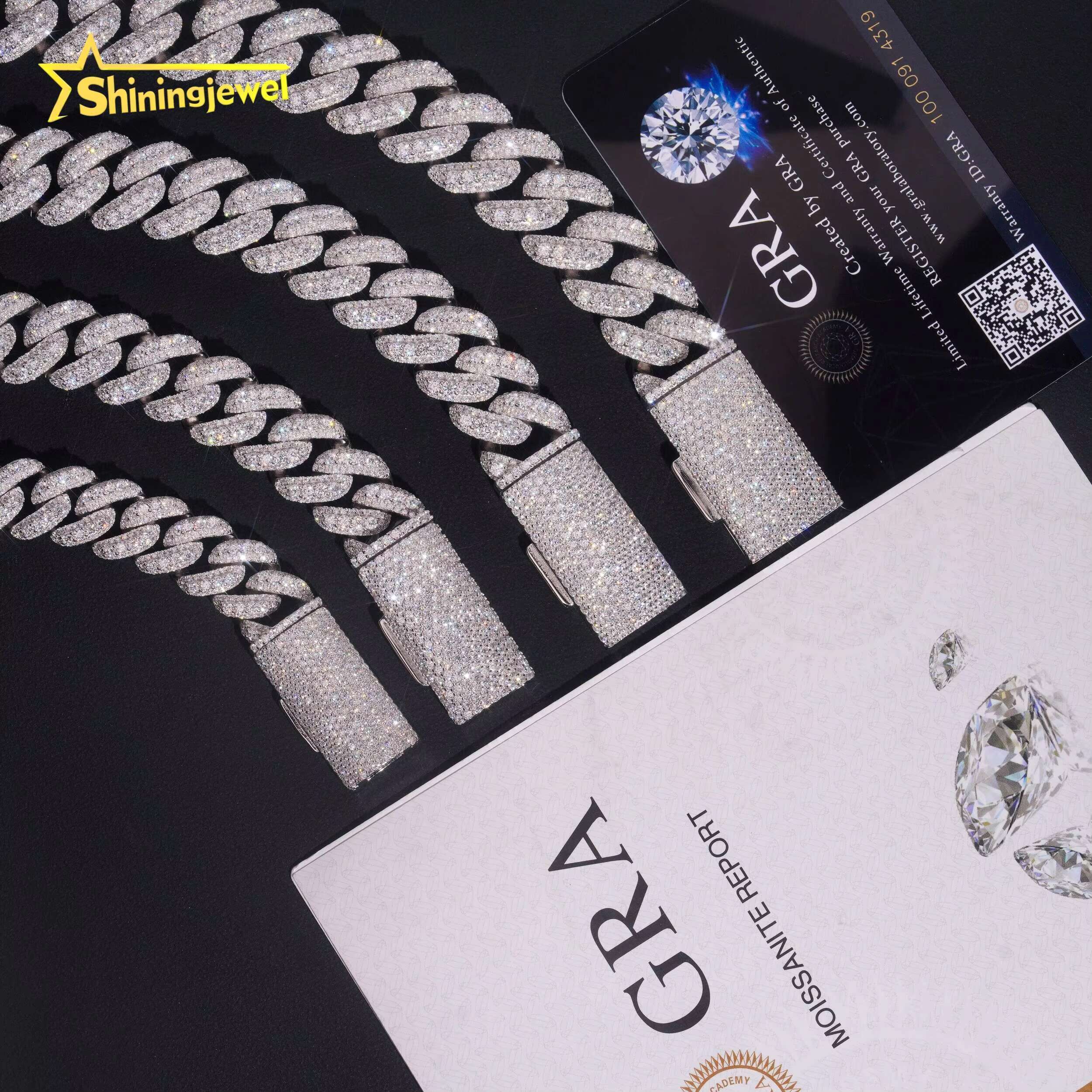 Bling Bling13mm 15mm 16mm 18mm Cuban Chain Hip Hop Style Moissanite Necklace Jewelry Rappers Favorite Chain 925 Sterling Silver