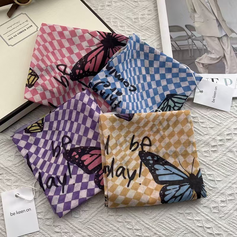 T635 small square scarf silk scarf female summer 2025 new high-end neck scarf neck protection scarf