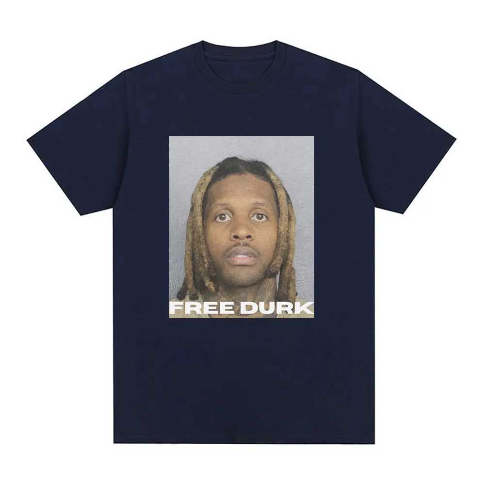 Free DURK T-shirt Lil Durk Graphic T-shirt Mens Clothing Fashion Retro T-shirt Casual Comfortable Cotton Oversized T-shirt W250505