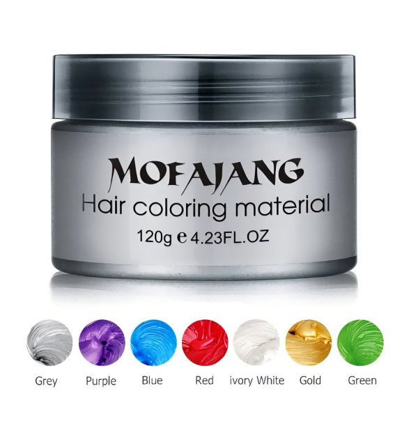 8 colors Mofajang Hair Wax Coloring 120g hair styling Mofajang Pomade Strong style restoring Pomade wax big skeleton slicked Hair Cream