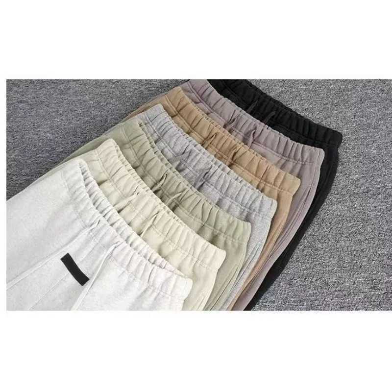 Season 8 Classic Brand Mens Straight Pants Luxury Design Double Row Plush Letter Straight Pants Street Couple Cotton Pants W250505
