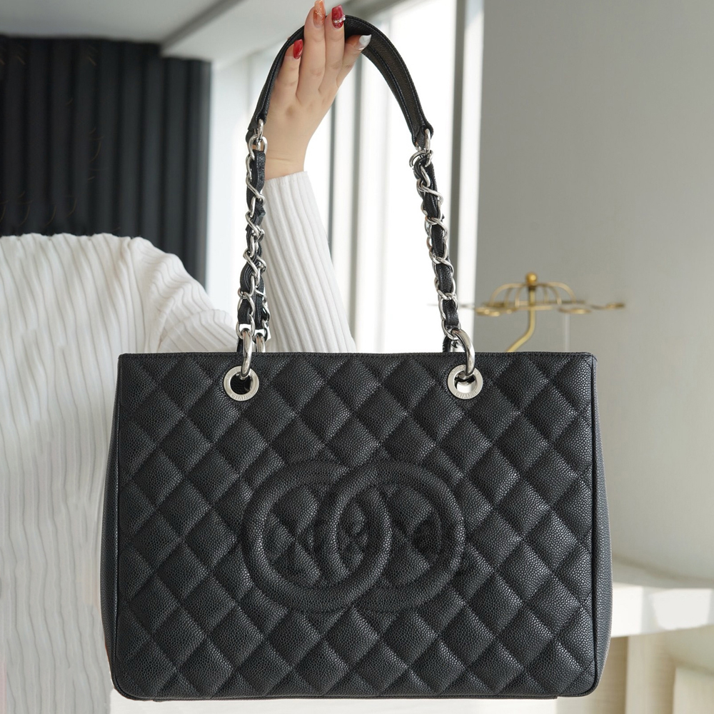 Tote bag Gst bag Designer bag Luxury Shoulder bag Classics Lychee Caviar Canvas Gold Silver Chain Handheld Brand Large Capacity Outdoor Fashion Travel bag Armpit bag
