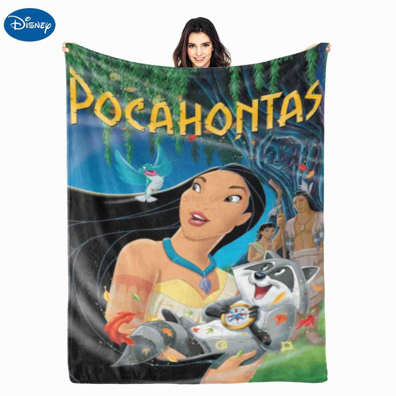 Disney Pocahontas Princess Warm Flannel Blanket Anime Style Pattern Printed Blanket Bed Sofa Bed Girl W250505