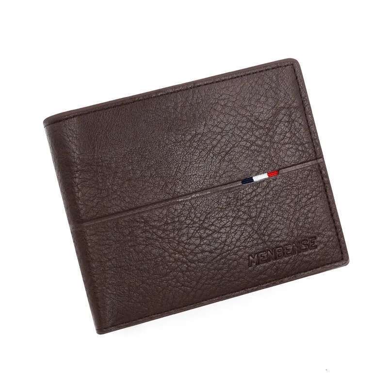 Slim Men Wallets New Short Zipper Card Photo Holder Male Purse Simple Coin Pocket High Quality PU Leather Men's Wallet