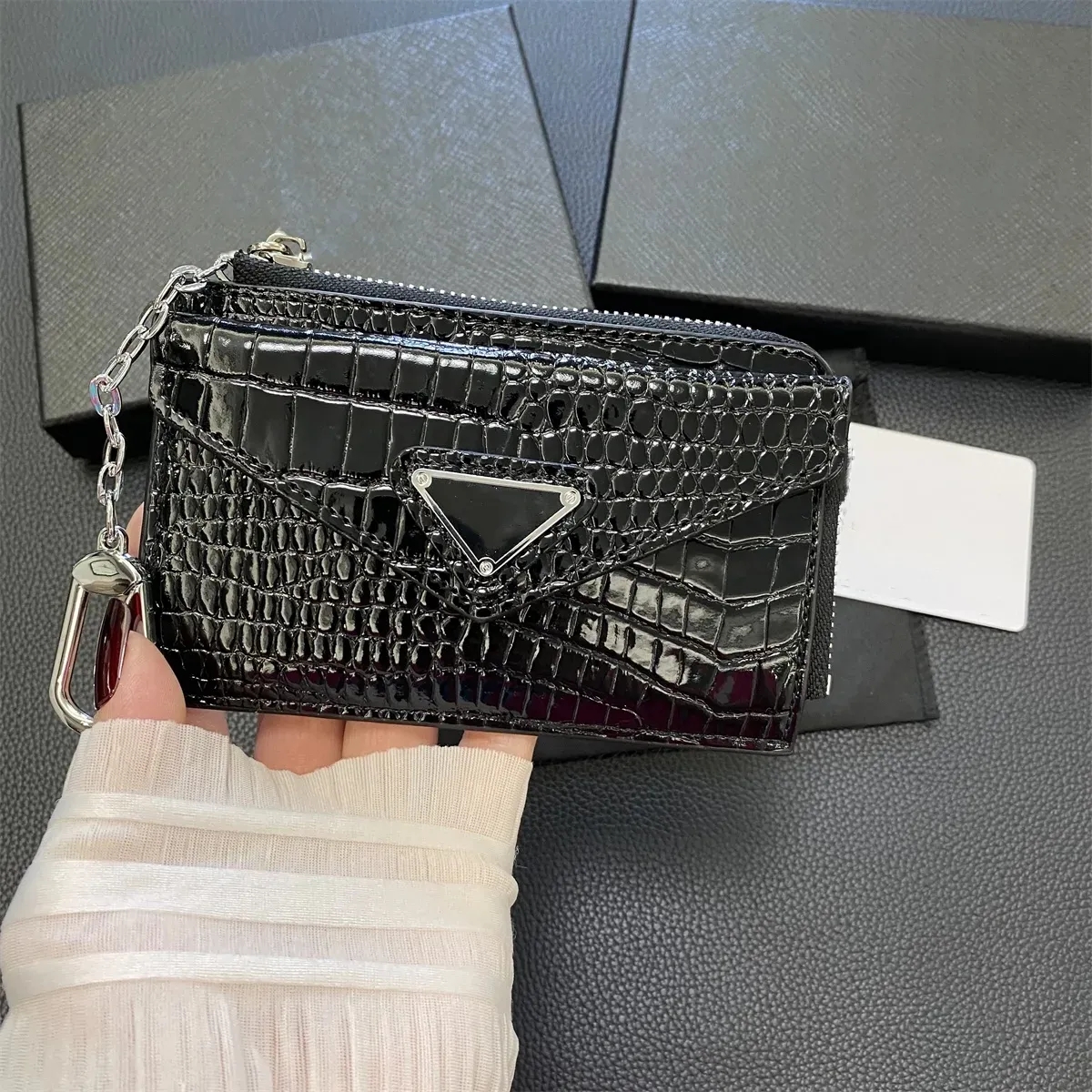 New Style Designer Wallet Coin Purse Keychains Zippy Lady Monogram chain Wallets Fold Card Holder Passport Women flower Purses key Pouch 9 colors dhgate AAA