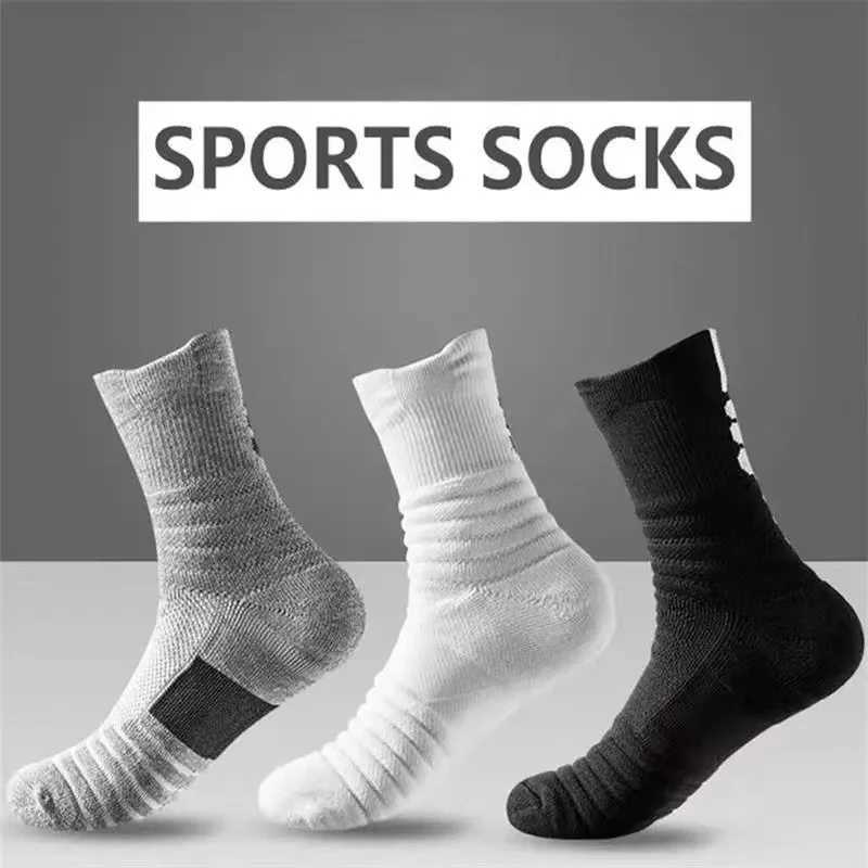 6 pairs/batch of mens running socks high-quality sports socks Wick sweatshirts breathable horse riding mid tube socks mens long socks Z250505-1