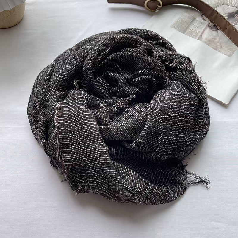 T632 solid color wasteland style silk scarf scarf summer sunscreen gauze scarf sunshade northwest desert seaside travel beach thin shawl
