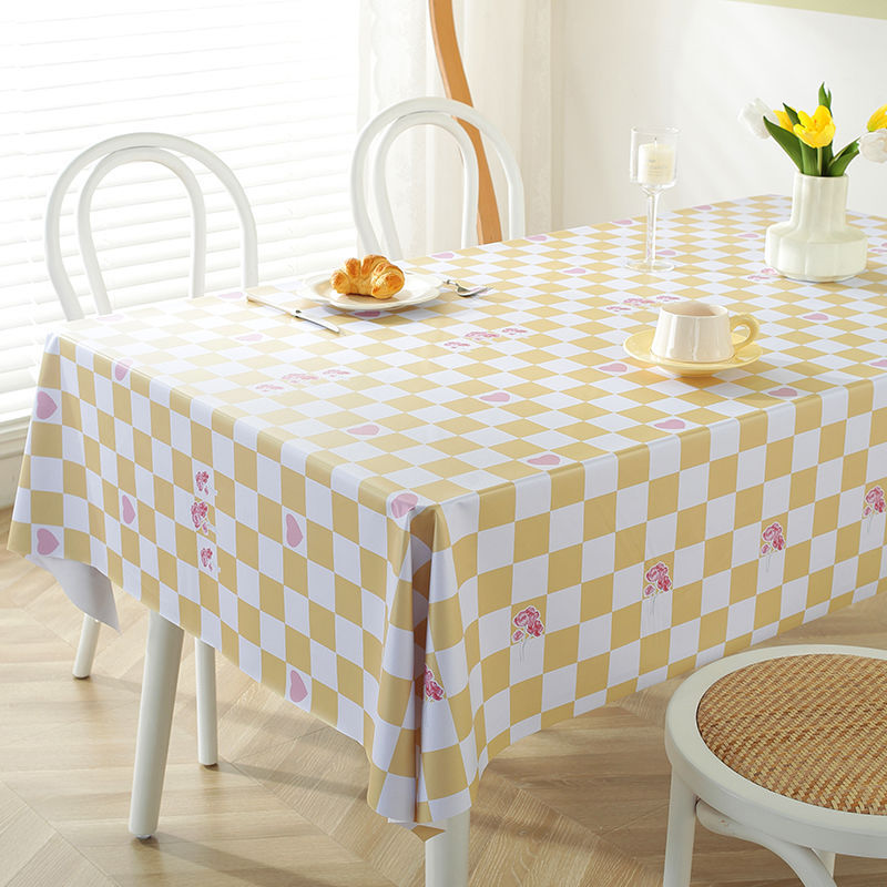 XX0398 Tablecloth ins style waterproof, oil-proof, scalding-proof, washable tablecloth, fresh and clean student dormitory desk cloth, coffee table clo