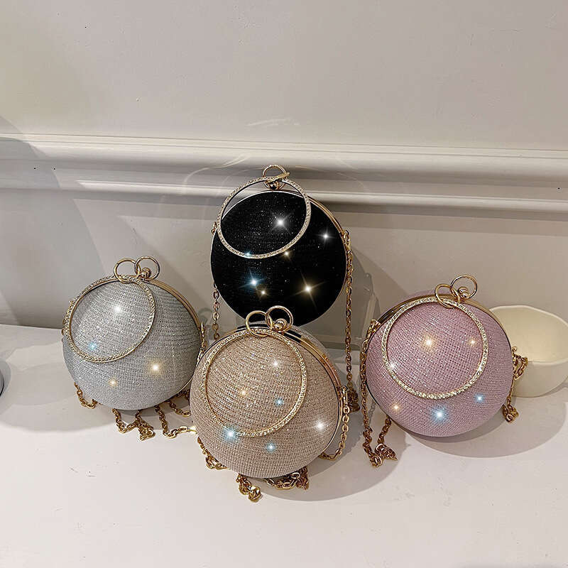 Dinner Bag Banquet Niche Design Round Ball Women S New High End Handbag Crossbody Chain Small Bag Mini Mouth Red Envelope KQ
