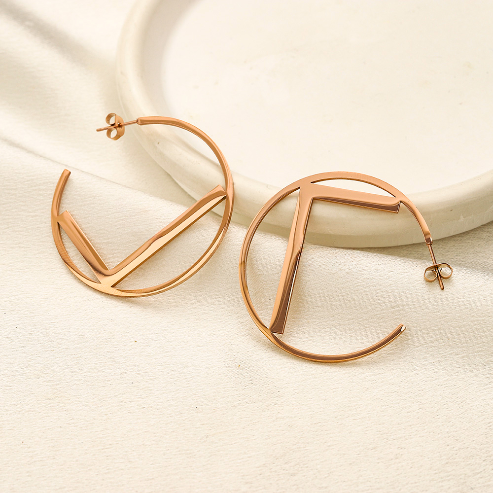 Designer Jewelry Simple Classic Woman Gold Earrings Party Gift