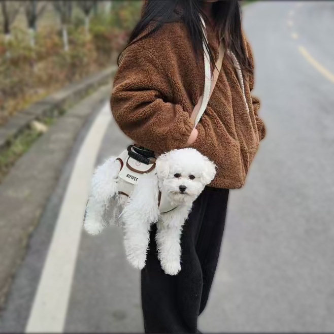 Fashion Dog Carrier Dog Sturdy Oxford Cloth Carrier for Small Dogs with Side Storage Pocket, Portable Messenger Bag, Collapsible Travel Puppy Carrier 