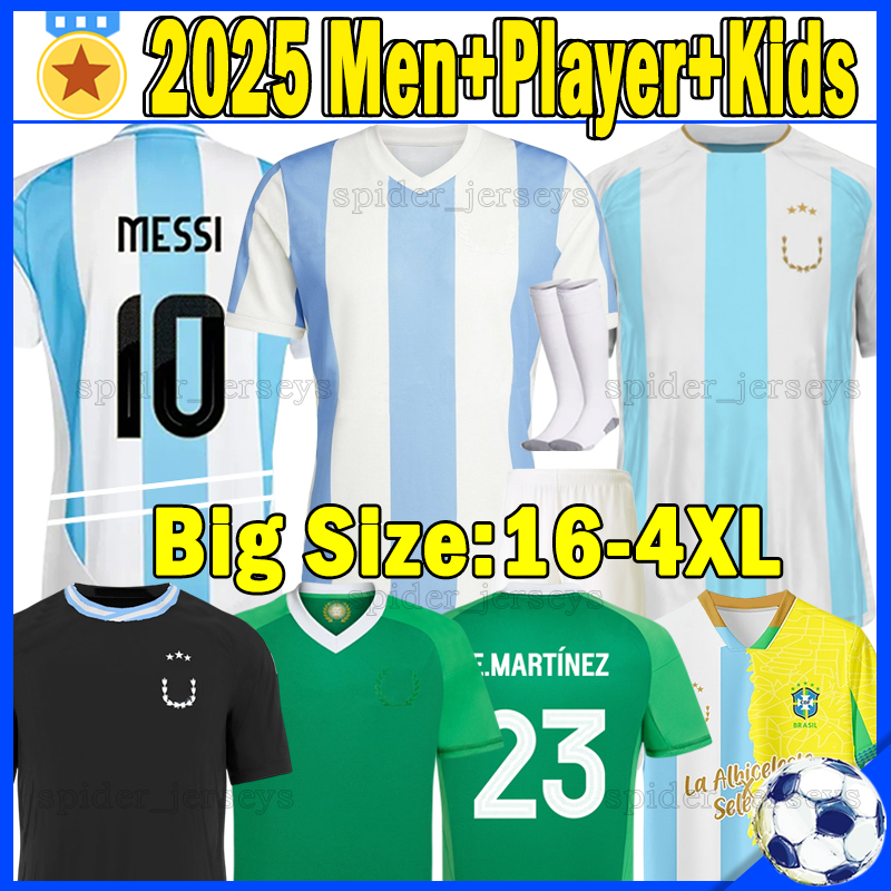 XXXL 4XL 2025 Argentinas Soccer Jerseys 50th anniversary MeSsIs MARADONA J.ALVAREZ Player Version Football Shirts 24 25 L.MARTINEZ goalkeeper E.MARTINEZ Men Kids kit