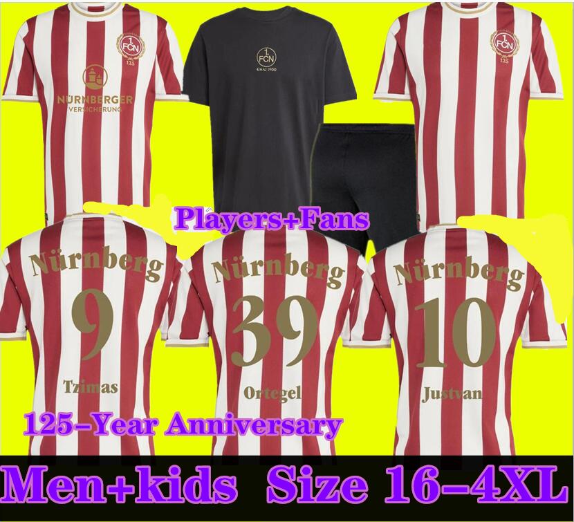 3XL 4XL 2025 Nurnberg 125-Year Anniversary Kit Soccer Jerseys REICHERT TZIMAS JUSTVAN ORTEGEL Football Shirt Uniforms
