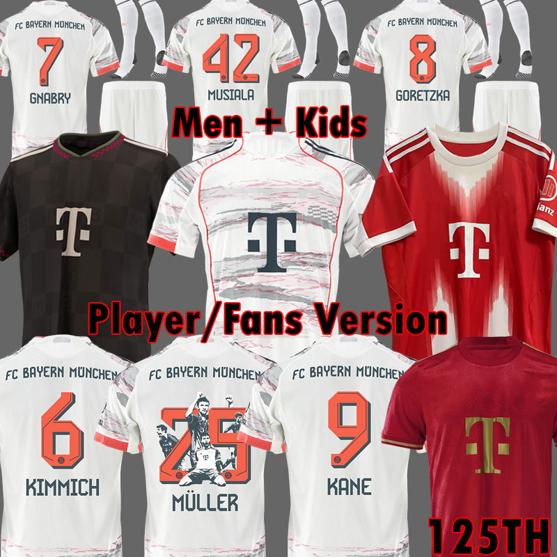 25 26 GORETZKA KANE soccer jerseyS KIMMICH MUSIALA DAVIES Oktoberfest Shirts 50th COMAN LAIMER OLISE 125TH BAYERNS GNABRY 2025 2026 mUNIch Kit Kids Equipent 3XL 4XL